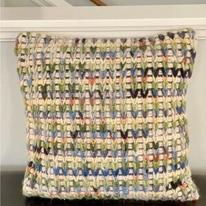 Loloi Indoor V Knit Yarn Chair Sofa Throw Bed Pillow Accent 18x18~Excellent Con.